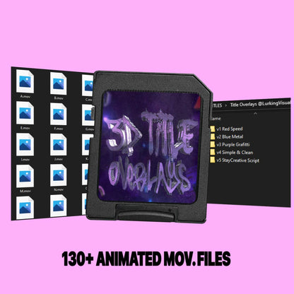 3D TITLE OVERLAYS (ALL SOFTWARES)